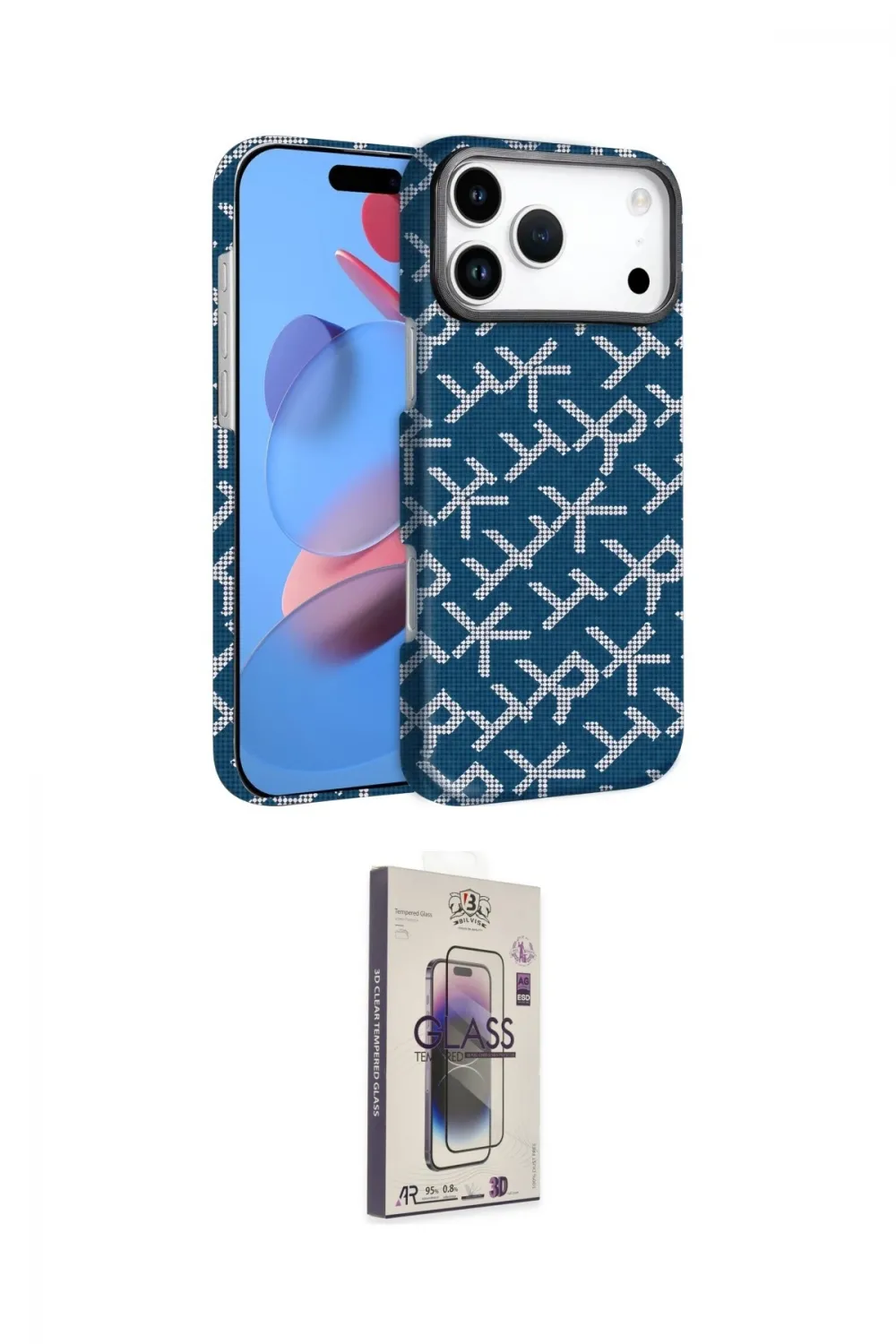 ieg™ iPhone 17 Pro Max Kılıf Doruk Serisi - Siyah Bilvis 3D Cam Ekran Koruyucu