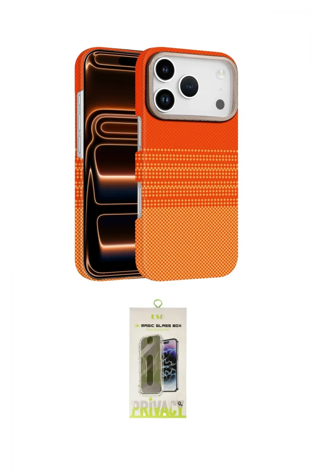 ieg™ iPhone 17 Pro Max Kılıf Doruk Serisi - Siyah Joko Magic 5D Hayalet Cam