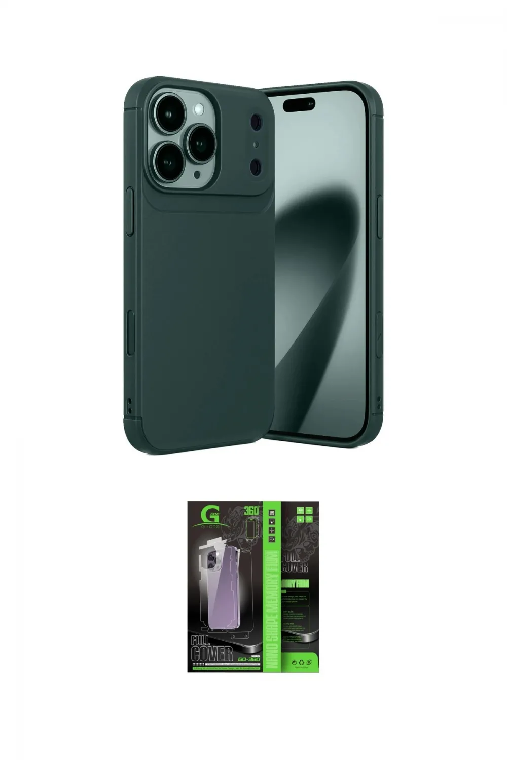 ieg™ iPhone 17 Pro Max Kılıf Eksen Form Prime - Siyah 360 Mat Full Body Arka Koruyucu