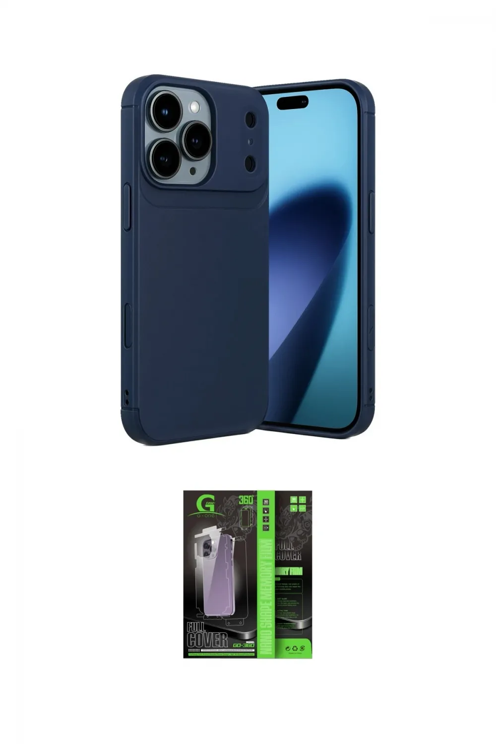 ieg™ iPhone 17 Pro Max Kılıf Eksen Form Prime - Siyah 360 Mat Full Body Arka Koruyucu