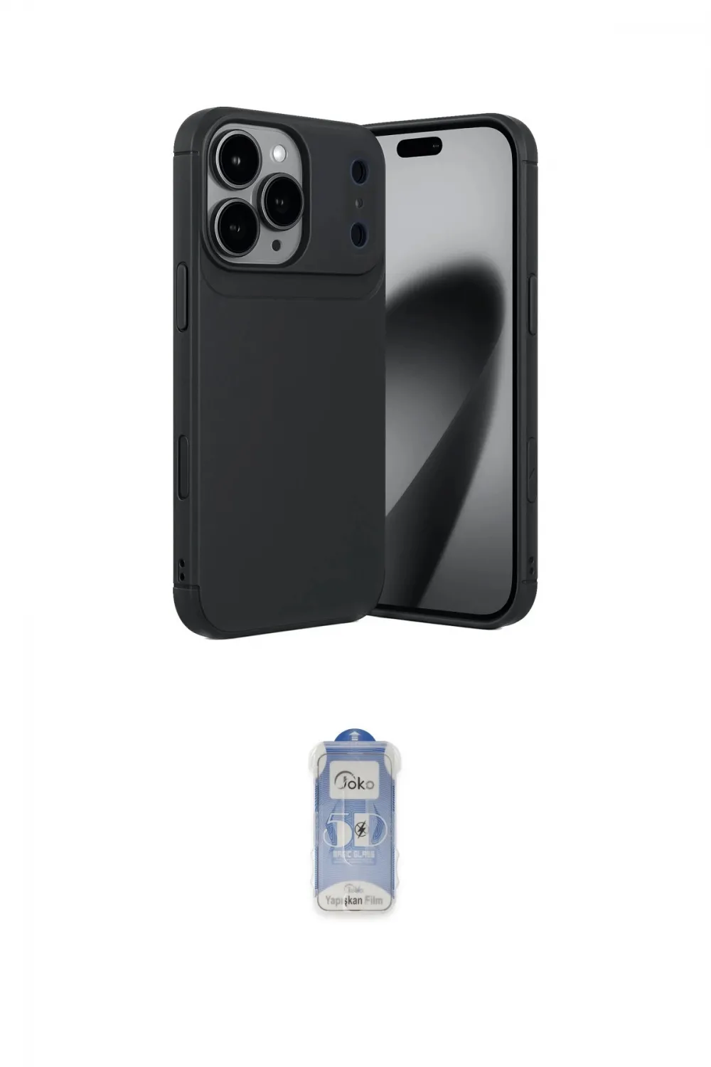 ieg™ iPhone 17 Pro Max Kılıf Eksen Form Prime - Siyah Joko Magic 5D Cam