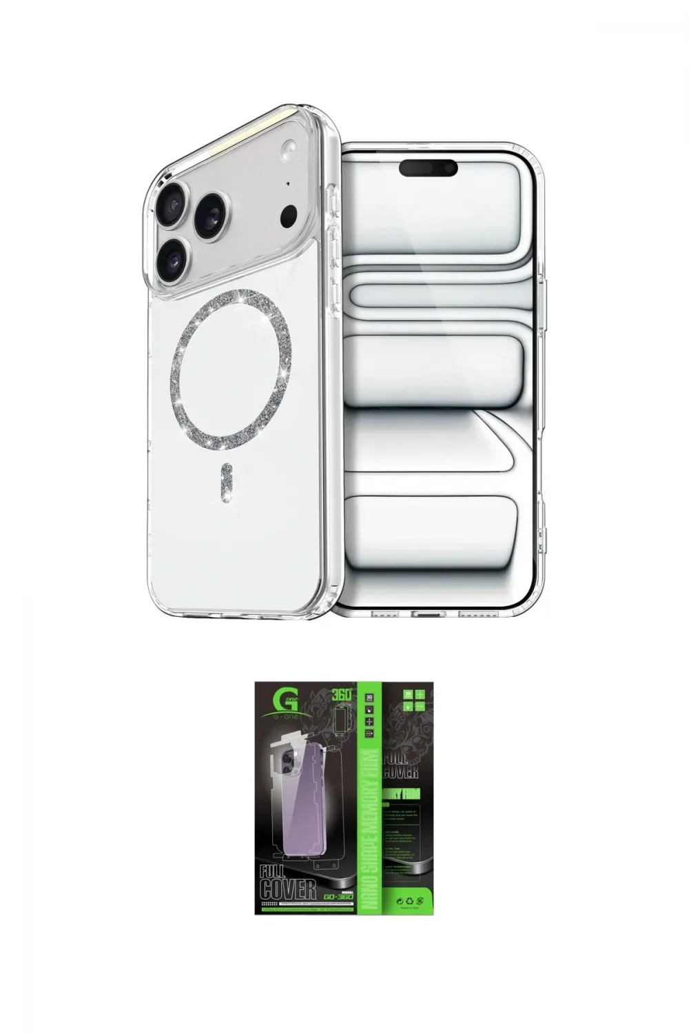 ieg™ iPhone 17 Pro Max Kılıf Kıvılcım Form Prime - Siyah 360 Mat Full Body Arka Koruyucu