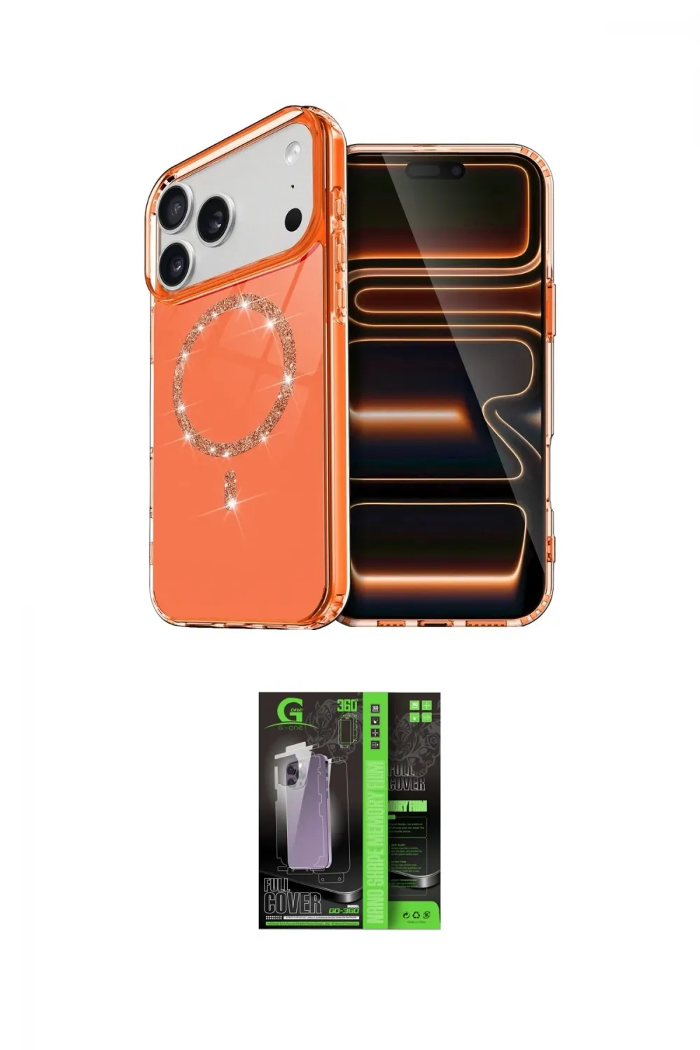ieg™ iPhone 17 Pro Max Kılıf Kıvılcım Form Prime - Siyah 360 Mat Full Body Arka Koruyucu
