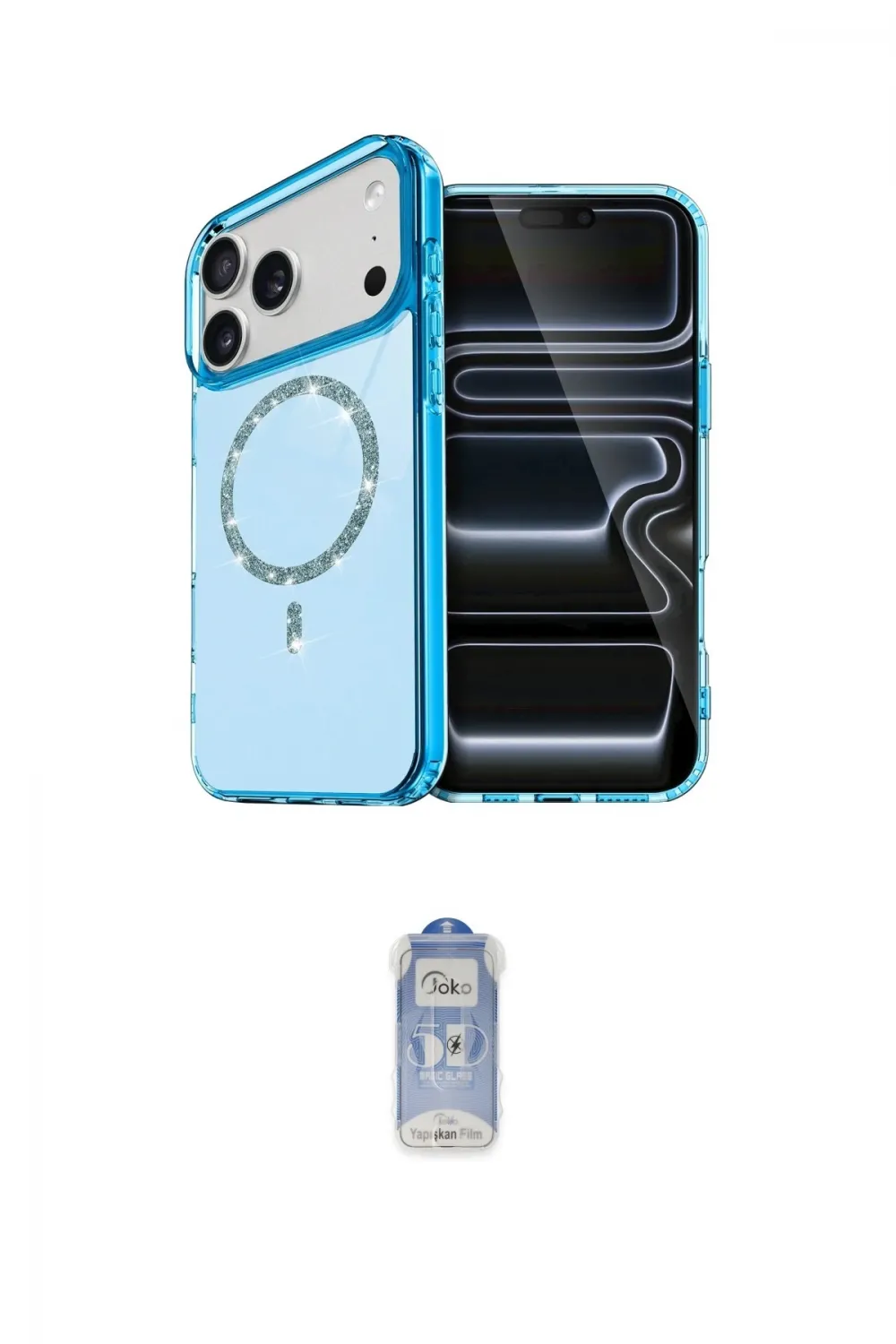 ieg™ iPhone 17 Pro Max Kılıf Kıvılcım Form Prime - Siyah Joko Magic 5D Cam