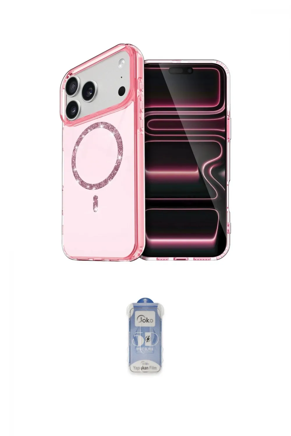 ieg™ iPhone 17 Pro Max Kılıf Kıvılcım Form Prime - Siyah Joko Magic 5D Cam