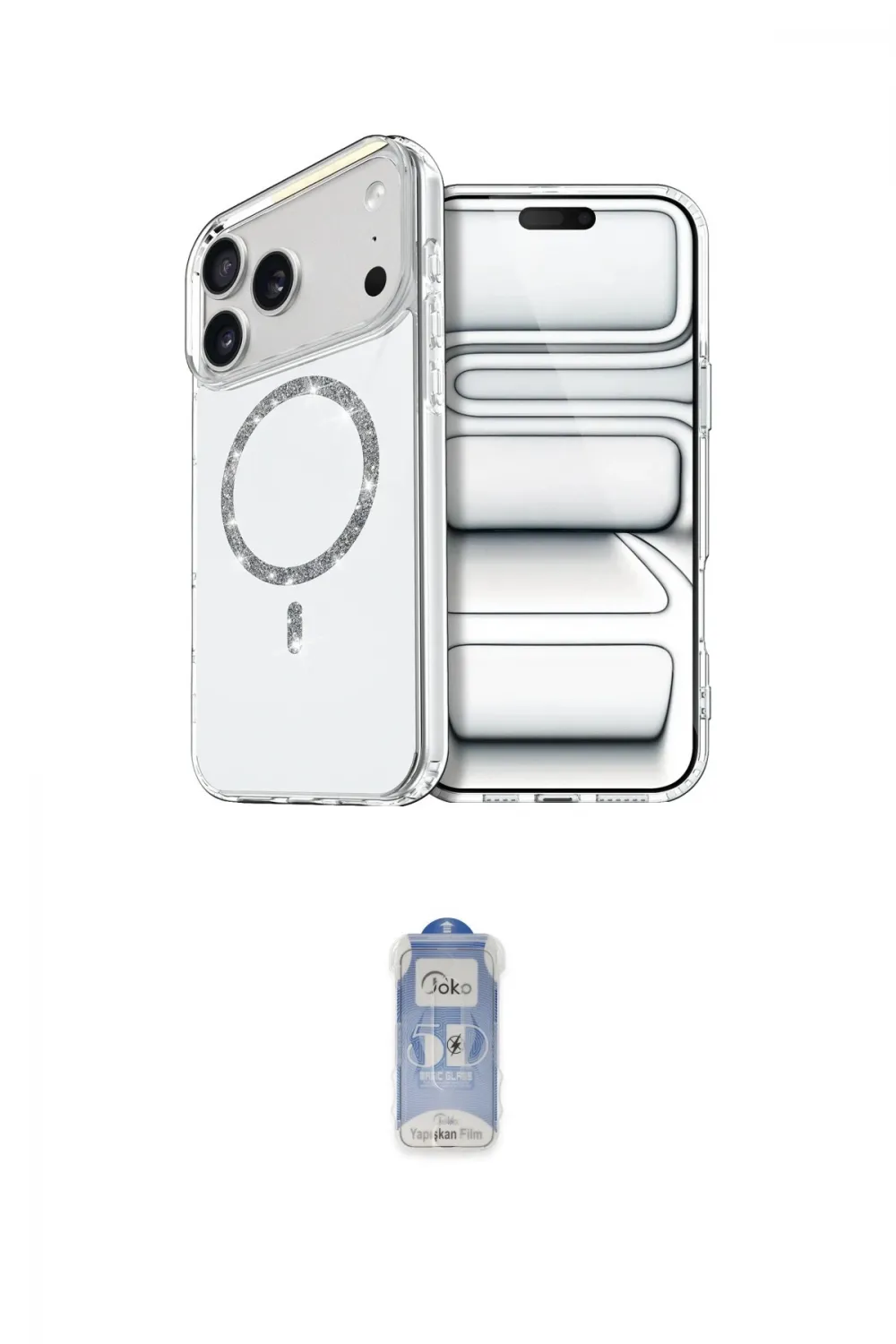 ieg™ iPhone 17 Pro Max Kılıf Kıvılcım Form Prime - Siyah Joko Magic 5D Cam