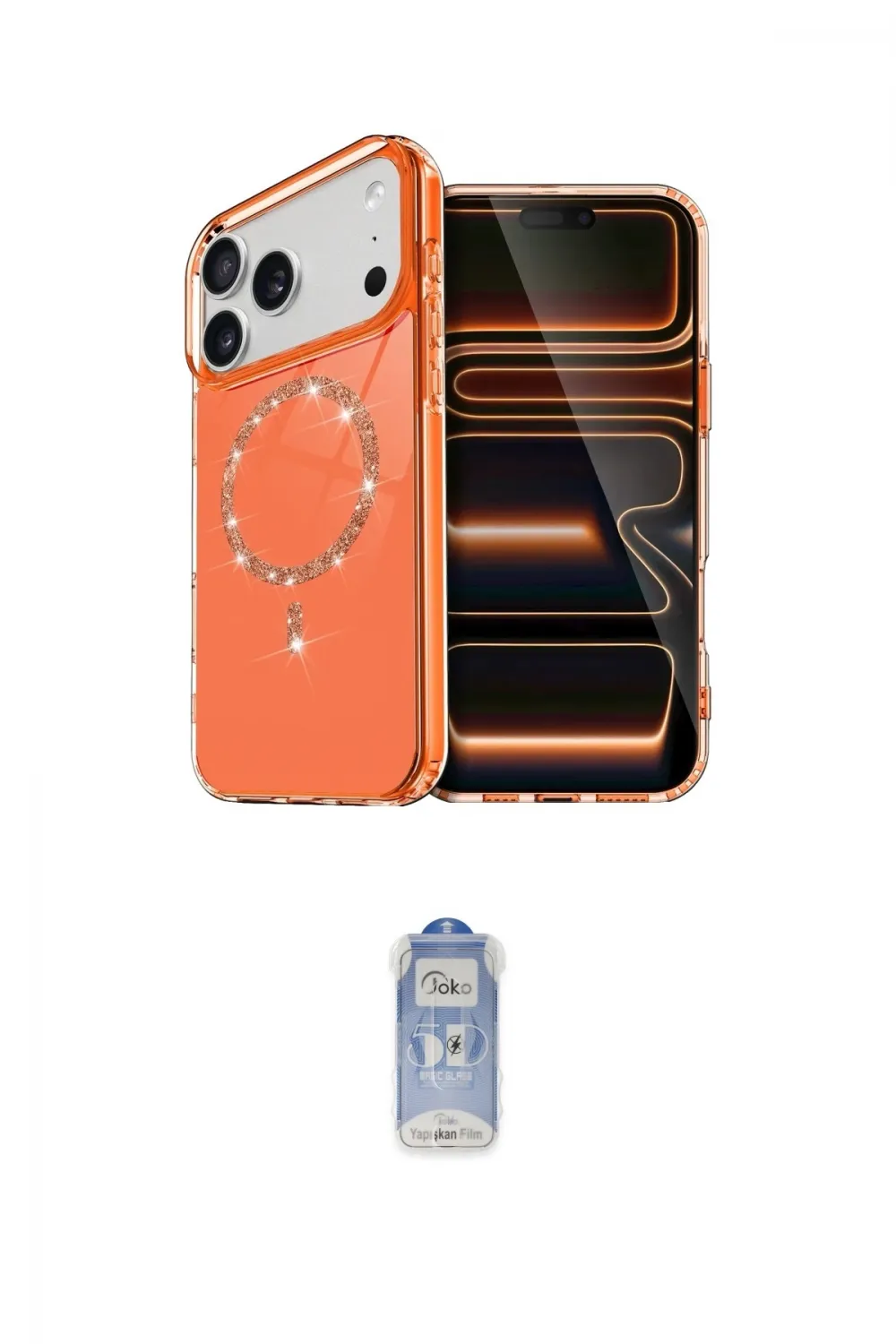 ieg™ iPhone 17 Pro Max Kılıf Kıvılcım Form Prime - Siyah Joko Magic 5D Cam