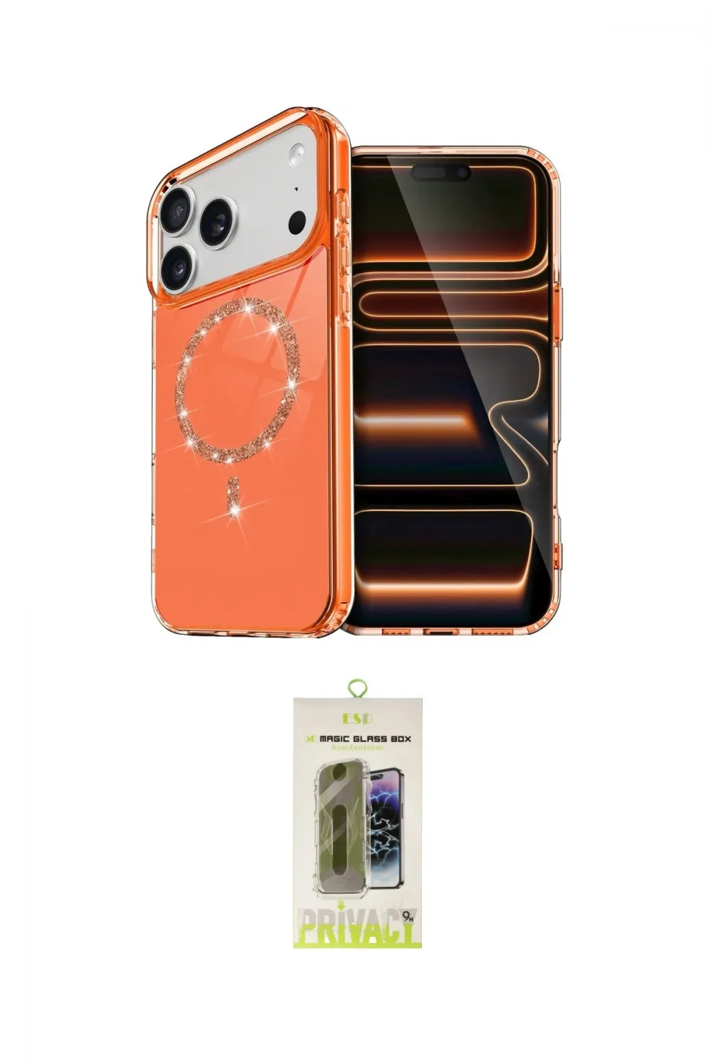 ieg™ iPhone 17 Pro Max Kılıf Kıvılcım Form Prime - Siyah Joko Magic 5D Hayalet Cam