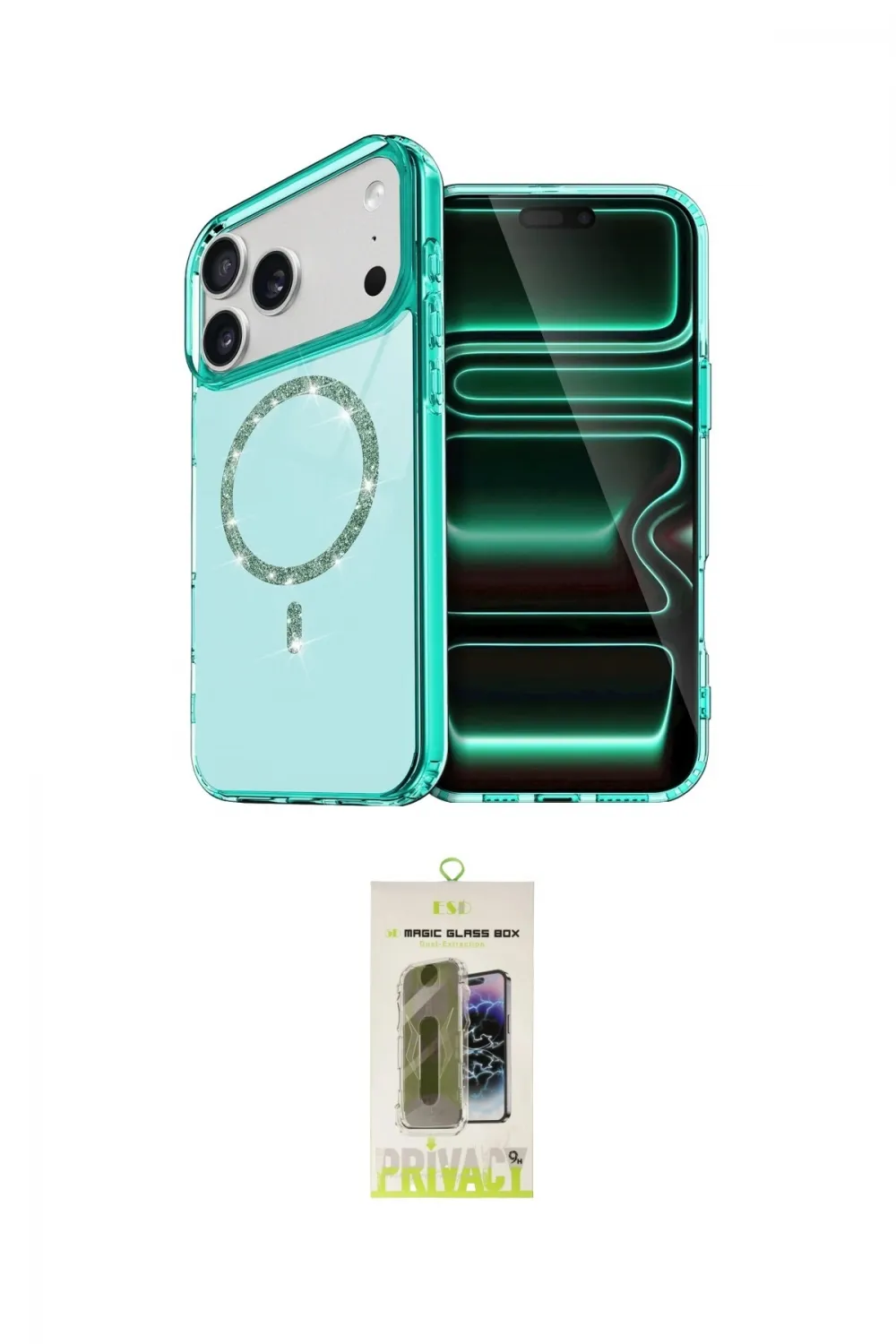 ieg™ iPhone 17 Pro Max Kılıf Kıvılcım Form Prime - Siyah Joko Magic 5D Hayalet Cam