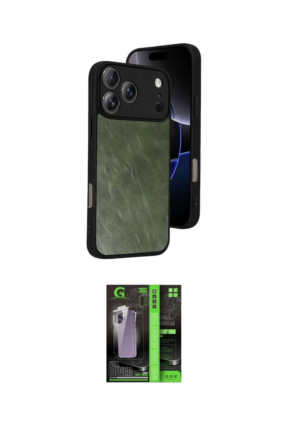 ieg™ iPhone 17 Pro Max Kılıf Kıvılcım Işık Serisi - Şeffaf 360 Full Body Arka Koruyucu