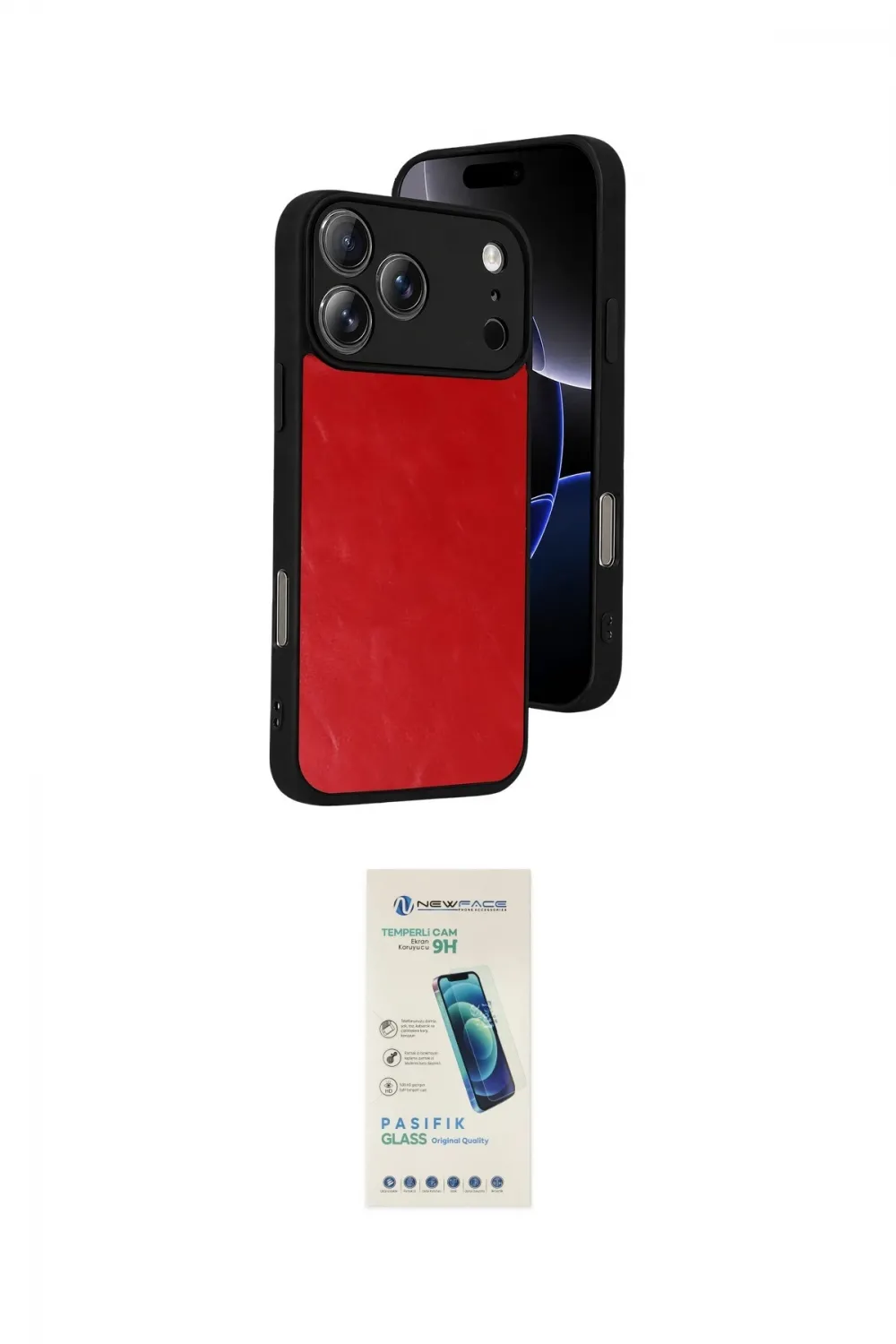 ieg™ iPhone 17 Pro Max Kılıf Kıvılcım Işık Serisi - Şeffaf Pasifik Cam Ekran Koruyucu