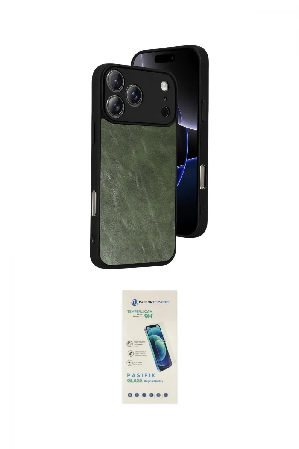 ieg™ iPhone 17 Pro Max Kılıf Kıvılcım Işık Serisi - Şeffaf Pasifik Cam Ekran Koruyucu