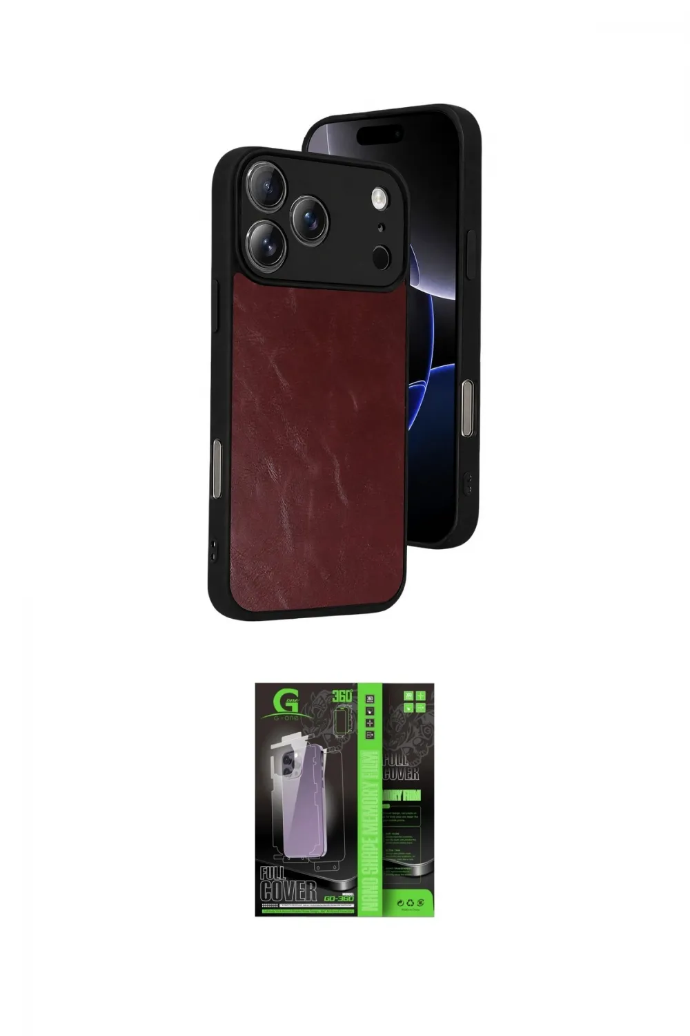 ieg™ iPhone 17 Pro Max Kılıf Kıvılcım Işık Serisi - Siyah 360 Mat Full Body Arka Koruyucu