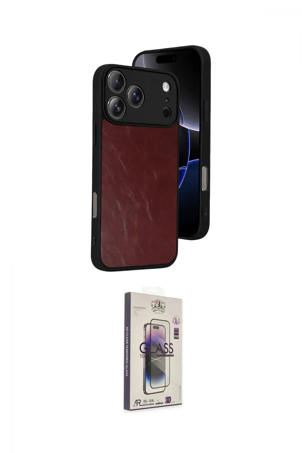 ieg™ iPhone 17 Pro Max Kılıf Kıvılcım Işık Serisi - Siyah Bilvis 3D Cam Ekran Koruyucu