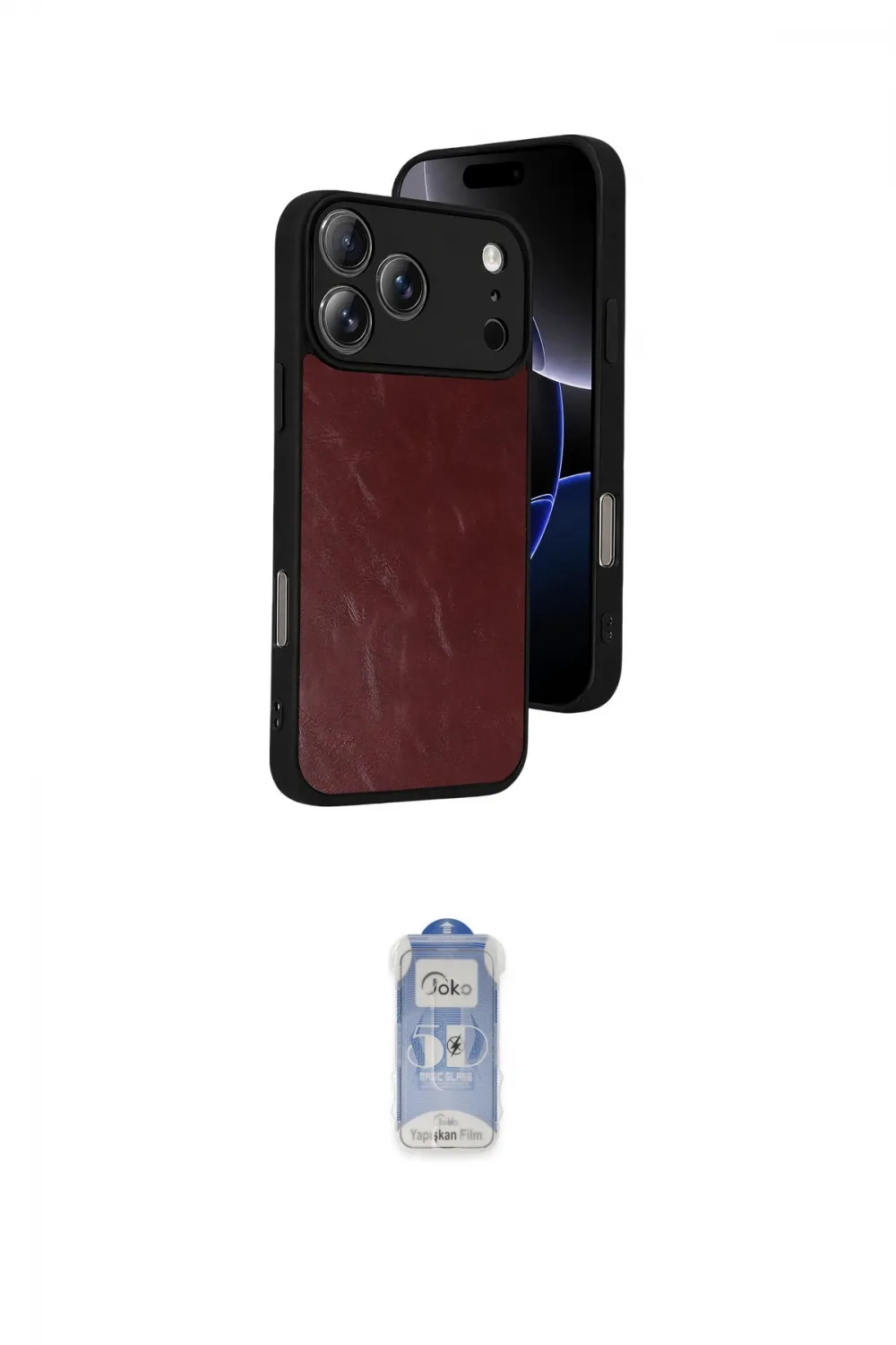 ieg™ iPhone 17 Pro Max Kılıf Kıvılcım Işık Serisi - Siyah Joko Magic 5D Cam