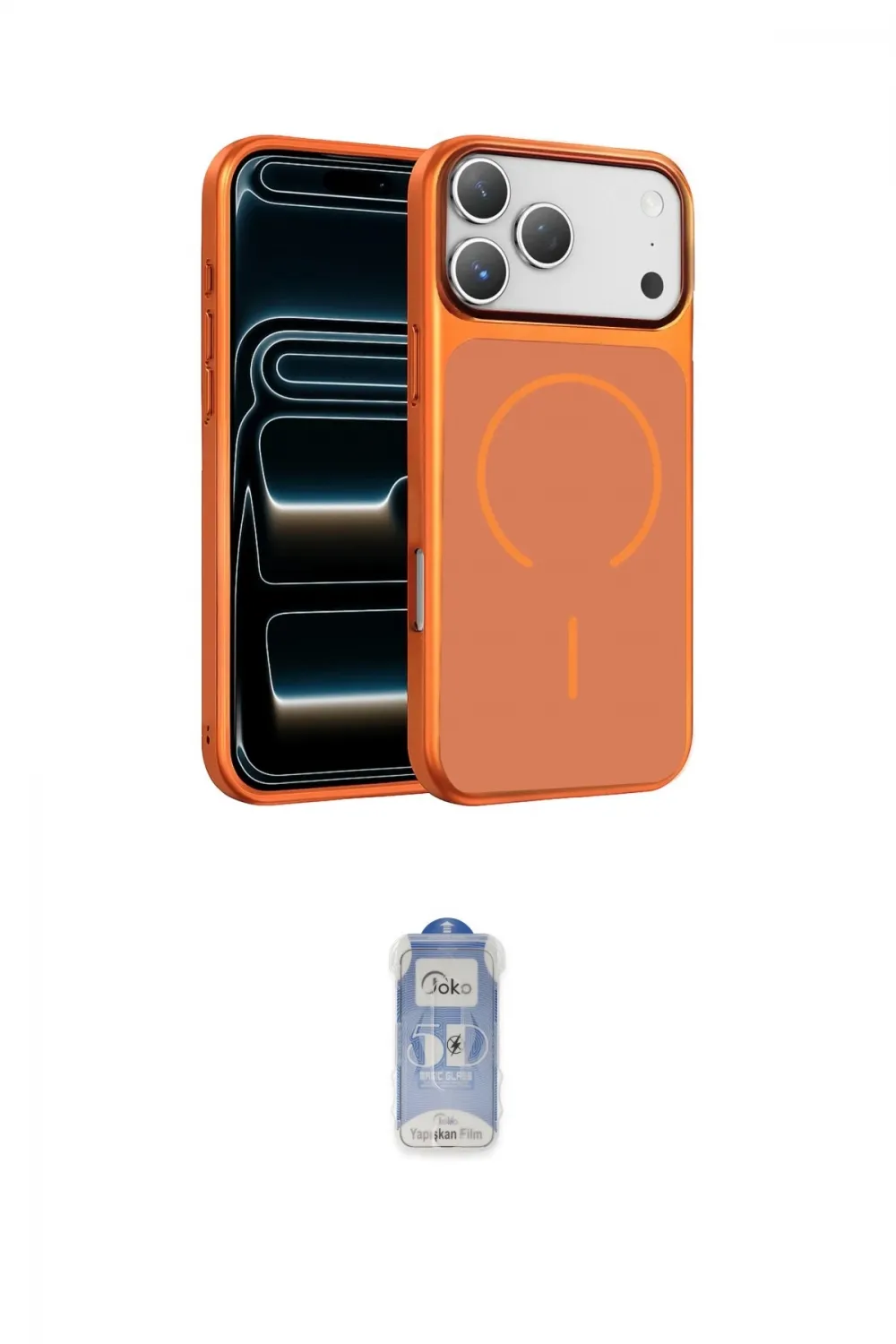 ieg™ iPhone 17 Pro Max Kılıf Kıvılcım Klasik - Siyah Joko Magic 5D Cam