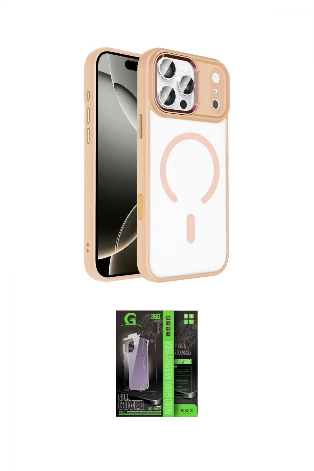 ieg™ iPhone 17 Pro Max Kılıf Kıvılcım Prime - Siyah 360 Mat Full Body Arka Koruyucu