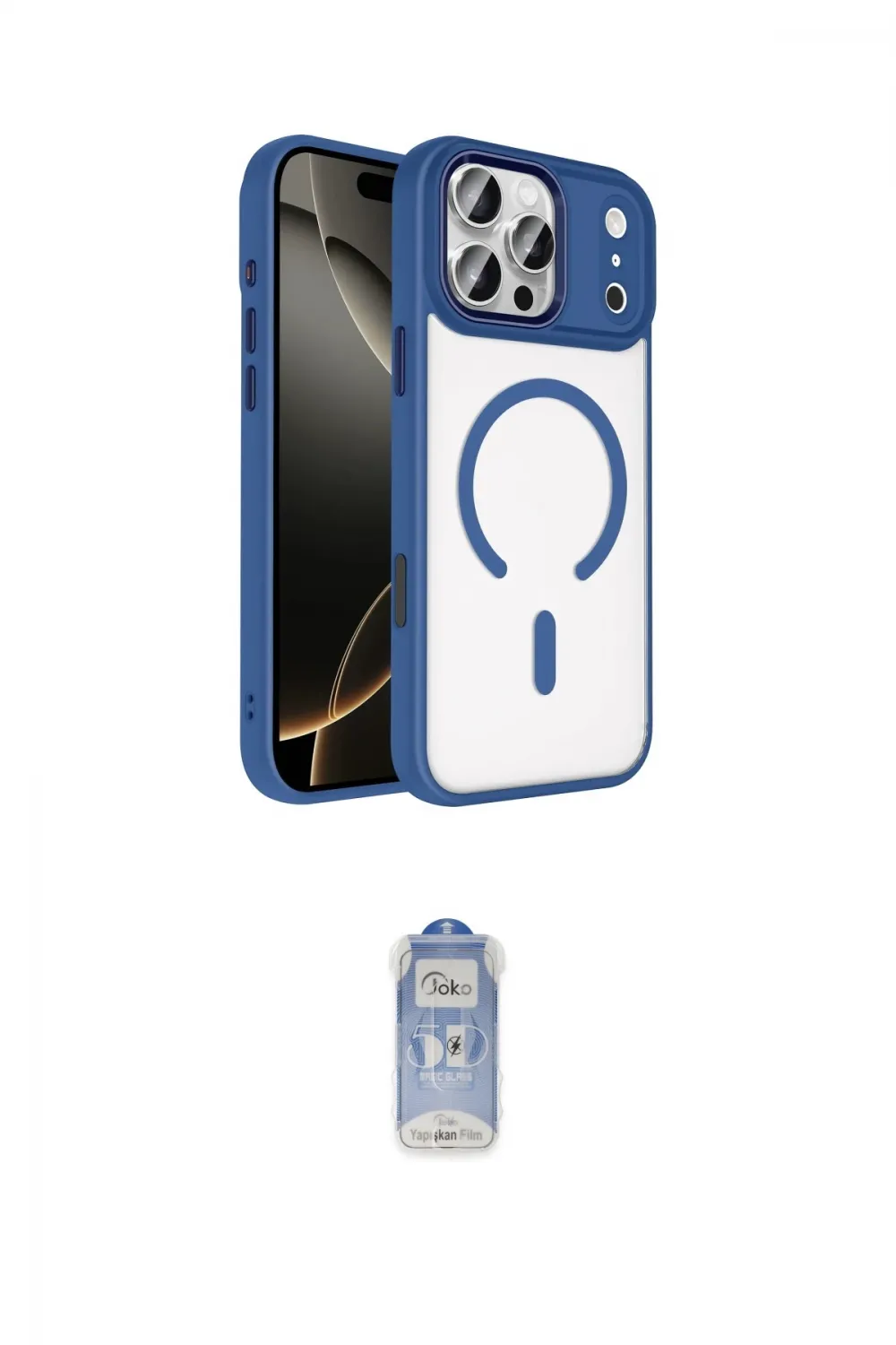 ieg™ iPhone 17 Pro Max Kılıf Kıvılcım Prime - Siyah Joko Magic 5D Cam