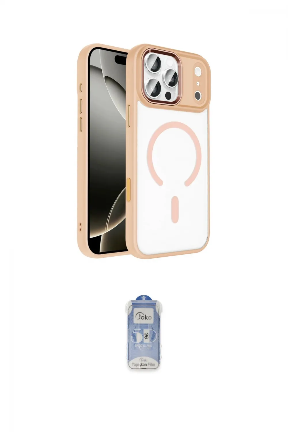 ieg™ iPhone 17 Pro Max Kılıf Kıvılcım Prime - Siyah Joko Magic 5D Cam