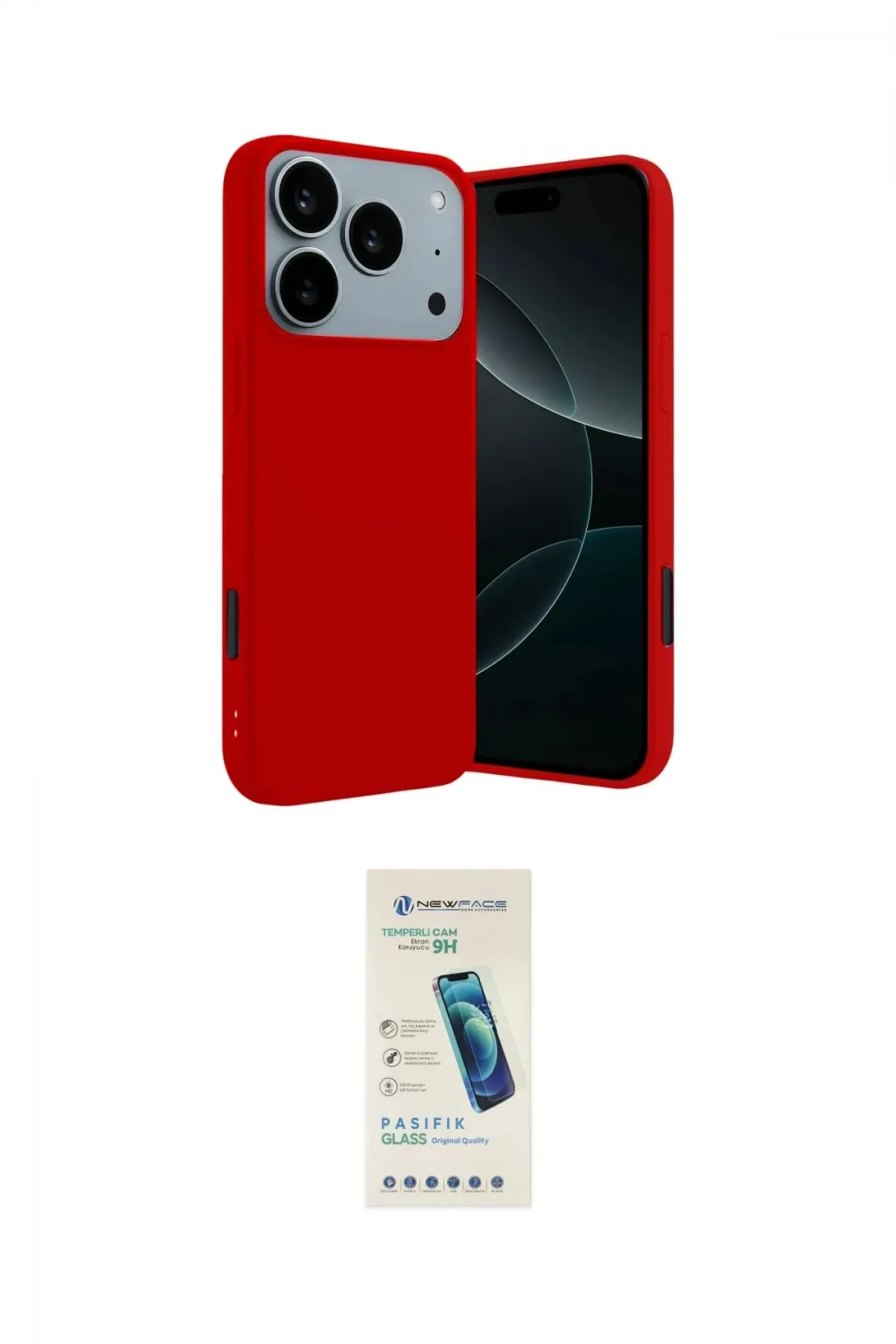 ieg™ iPhone 17 Pro Max Kılıf Kozmos Yansıma Özel Seri - Şeffaf Pasifik Cam Ekran Koruyucu