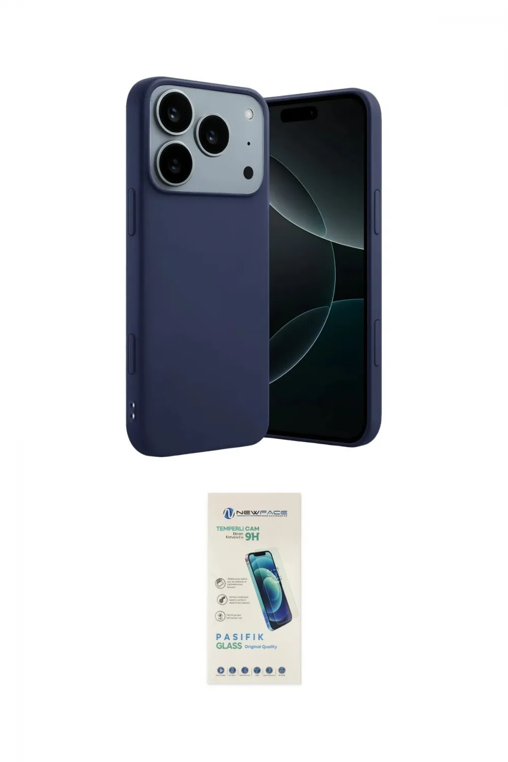 ieg™ iPhone 17 Pro Max Kılıf Kozmos Yansıma Özel Seri - Şeffaf Pasifik Cam Ekran Koruyucu