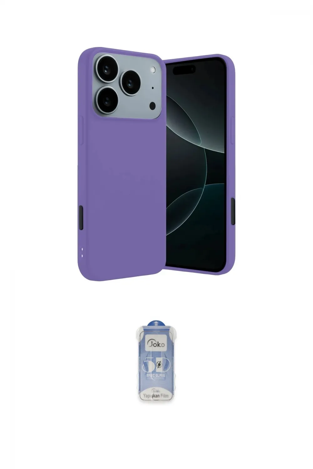 ieg™ iPhone 17 Pro Max Kılıf Kozmos Yansıma Özel Seri - Siyah Joko Magic 5D Cam