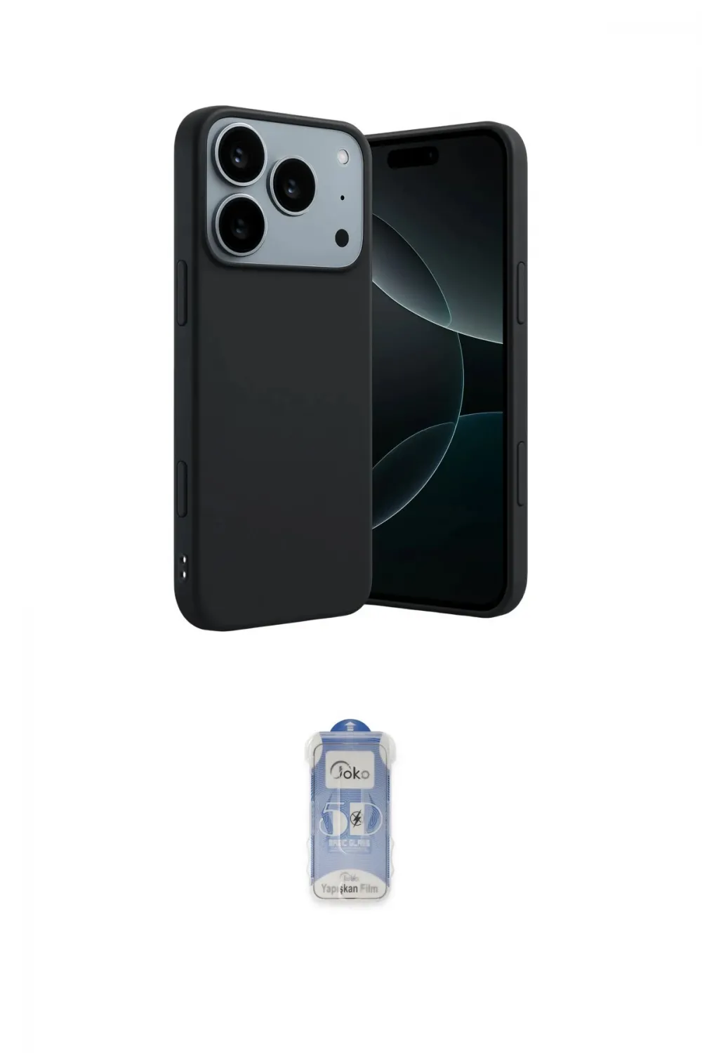 ieg™ iPhone 17 Pro Max Kılıf Kozmos Yansıma Özel Seri - Siyah Joko Magic 5D Cam