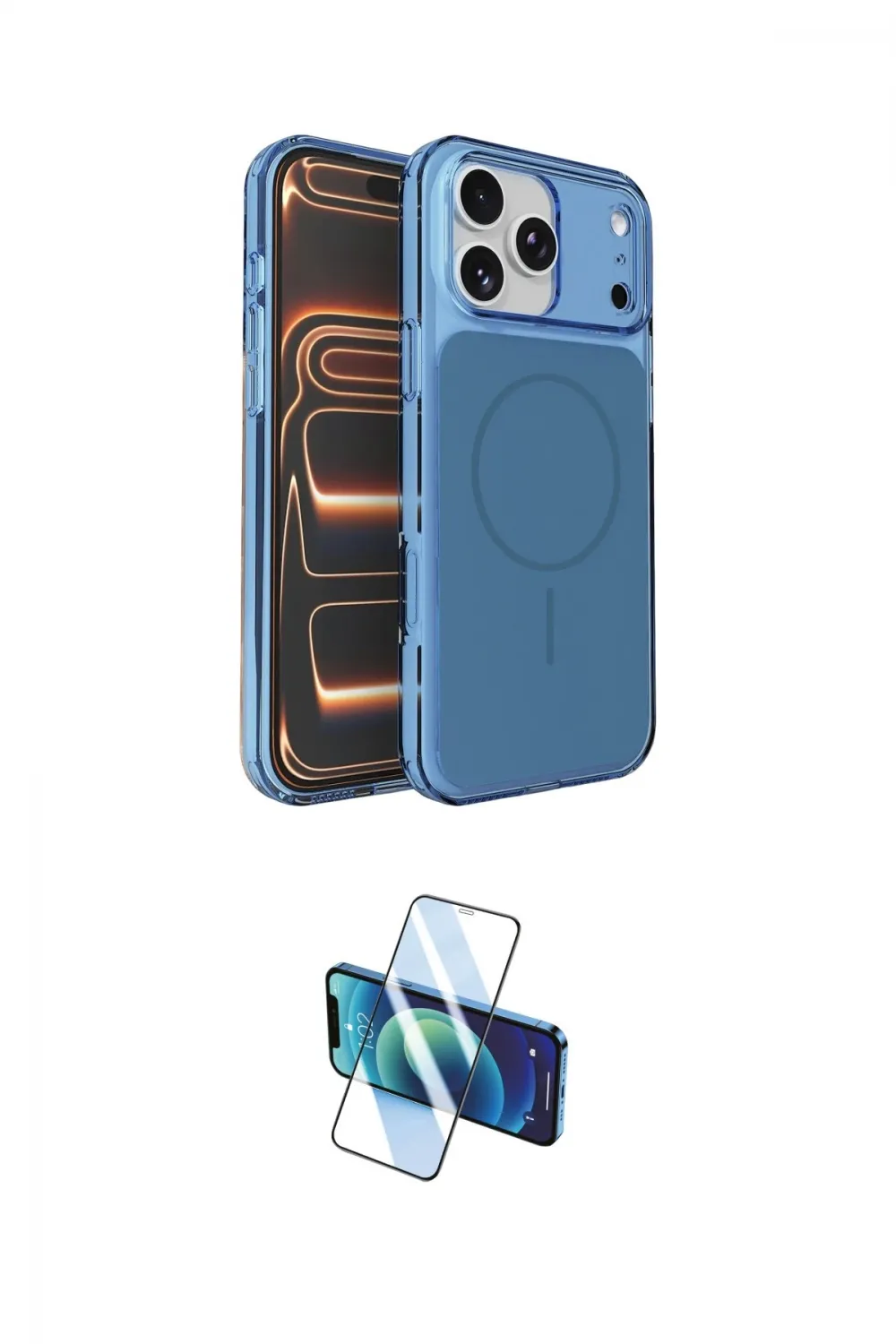 ieg™ iPhone 17 Pro Max Kılıf Kutup Doku Serisi - Siyah 3D Antistatik Seramik Nano Ekran Koruyucu