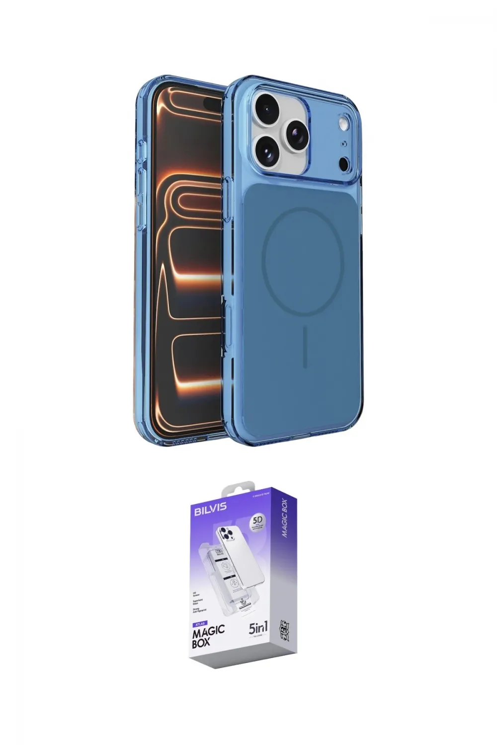 ieg™ iPhone 17 Pro Max Kılıf Kutup Doku Serisi - Siyah Bilvis 5in1 3D Magic Cam Ekran Koruyucu