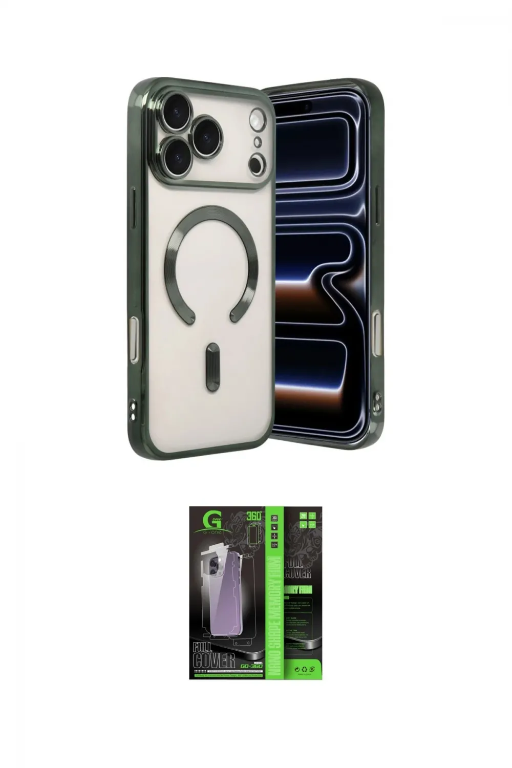 ieg™ iPhone 17 Pro Max Kılıf Nova Işık Özel Seri - Şeffaf 360 Full Body Arka Koruyucu