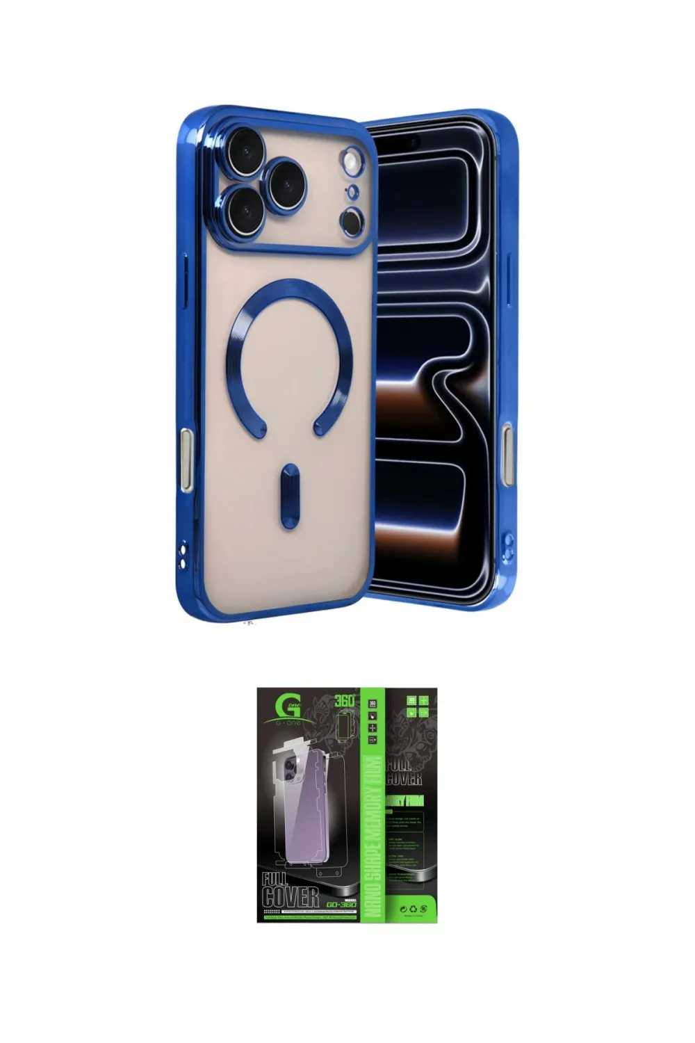 ieg™ iPhone 17 Pro Max Kılıf Nova Işık Özel Seri - Şeffaf 360 Full Body Arka Koruyucu