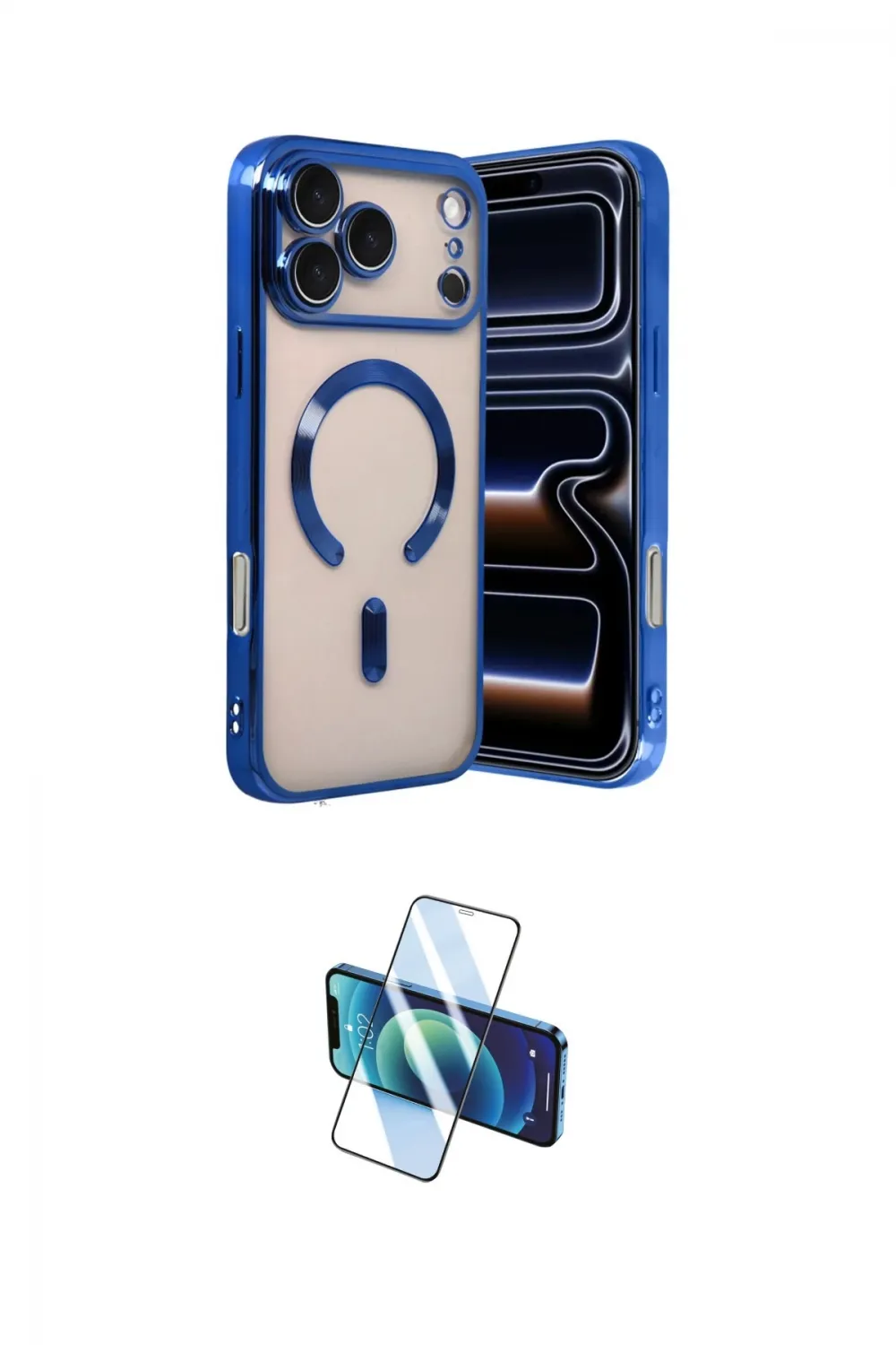 ieg™ iPhone 17 Pro Max Kılıf Nova Işık Özel Seri - Siyah 3D Antistatik Seramik Nano Ekran Koruyucu