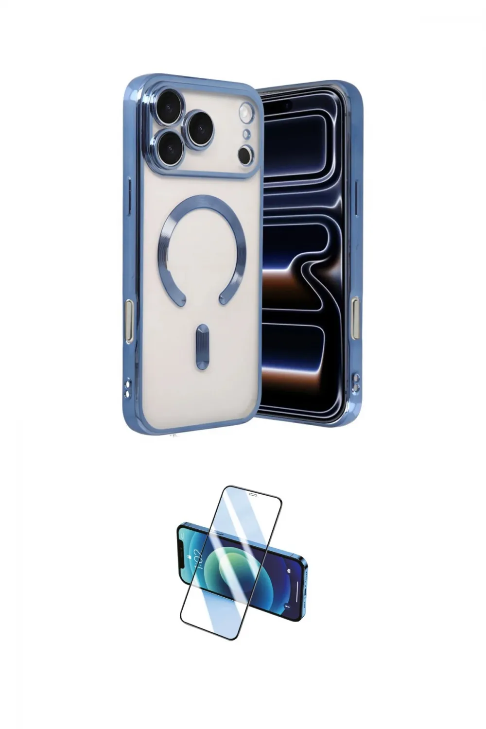 ieg™ iPhone 17 Pro Max Kılıf Nova Işık Özel Seri - Siyah 3D Antistatik Seramik Nano Ekran Koruyucu