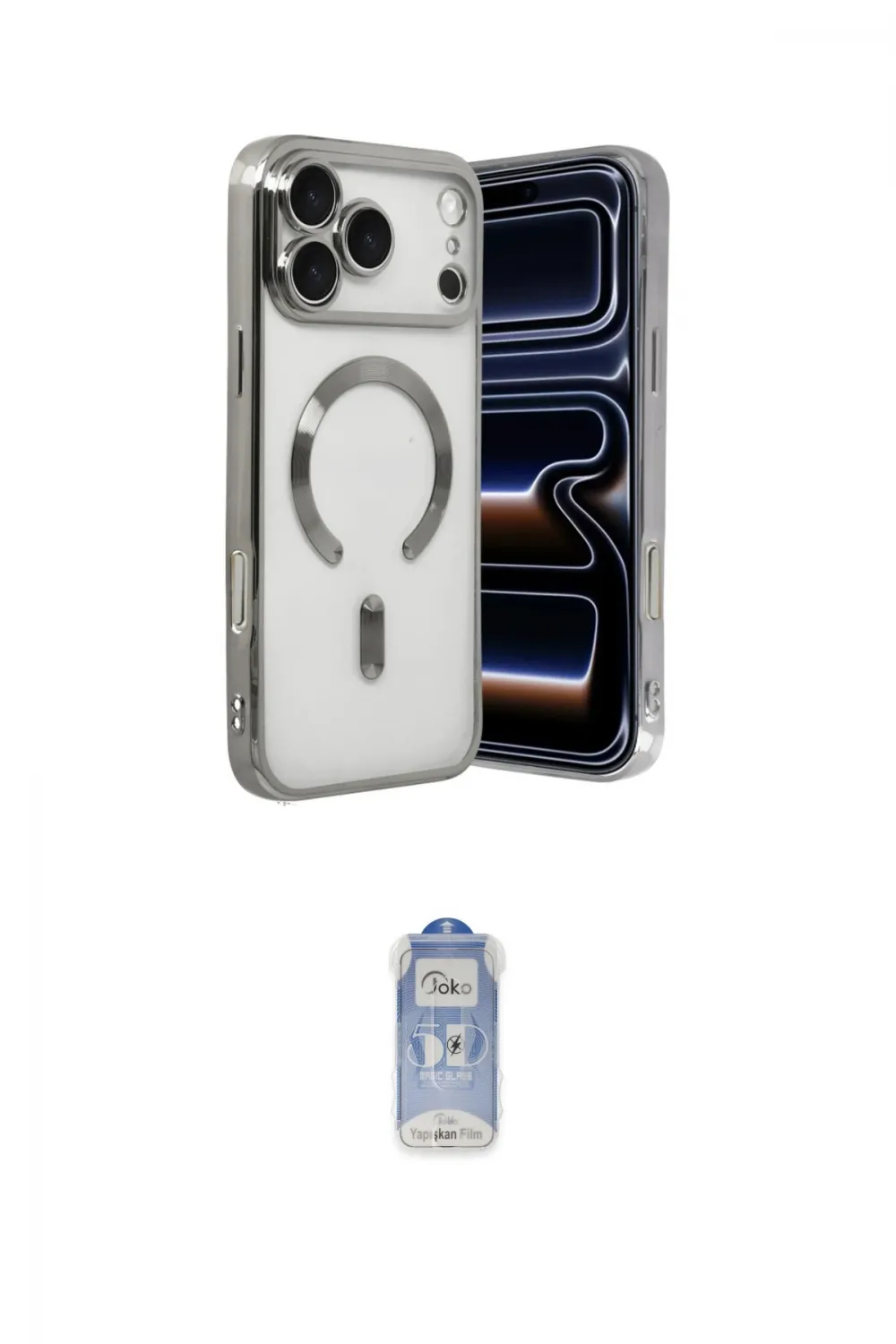 ieg™ iPhone 17 Pro Max Kılıf Nova Işık Özel Seri - Siyah Joko Magic 5D Cam
