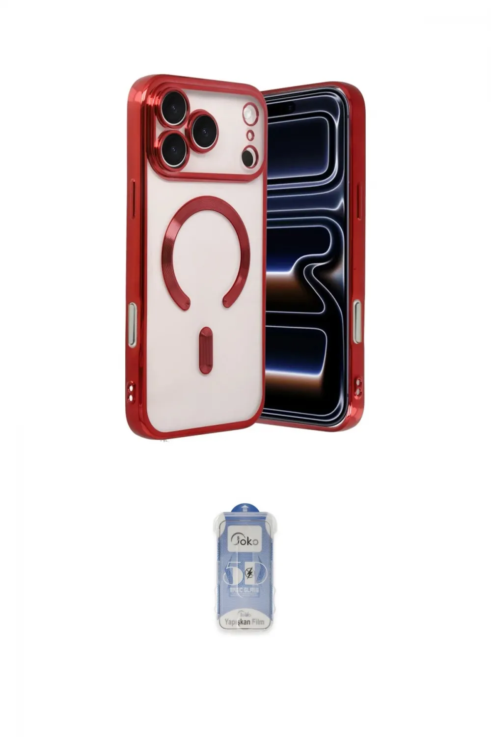ieg™ iPhone 17 Pro Max Kılıf Nova Işık Özel Seri - Siyah Joko Magic 5D Cam