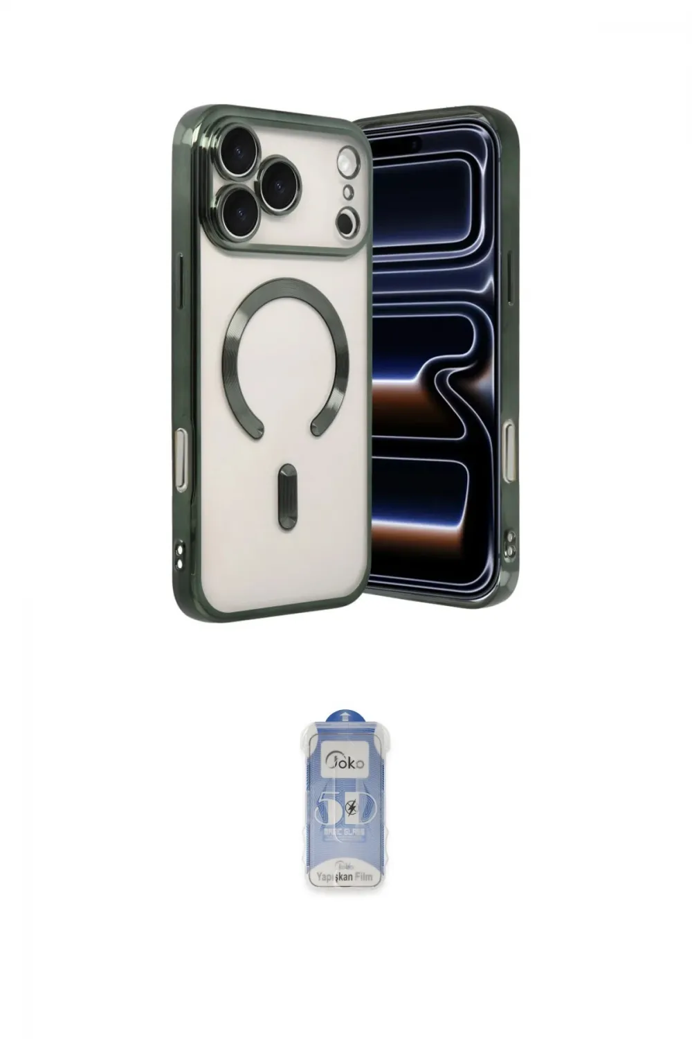 ieg™ iPhone 17 Pro Max Kılıf Nova Işık Özel Seri - Siyah Joko Magic 5D Cam