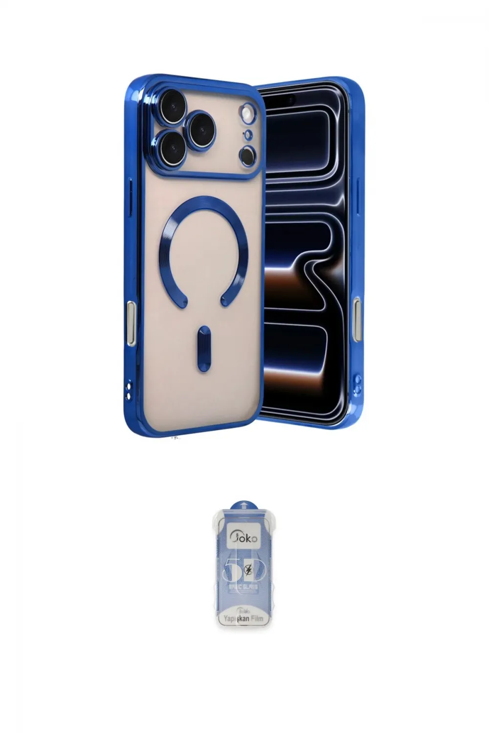 ieg™ iPhone 17 Pro Max Kılıf Nova Işık Özel Seri - Siyah Joko Magic 5D Cam