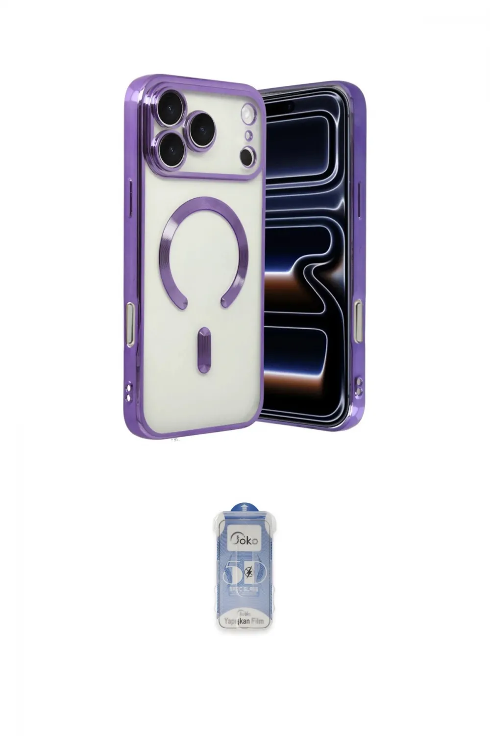 ieg™ iPhone 17 Pro Max Kılıf Nova Işık Özel Seri - Siyah Joko Magic 5D Cam