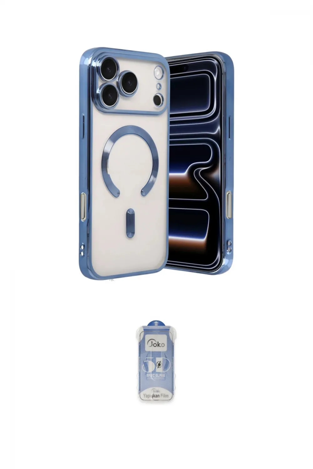 ieg™ iPhone 17 Pro Max Kılıf Nova Işık Özel Seri - Siyah Joko Magic 5D Cam