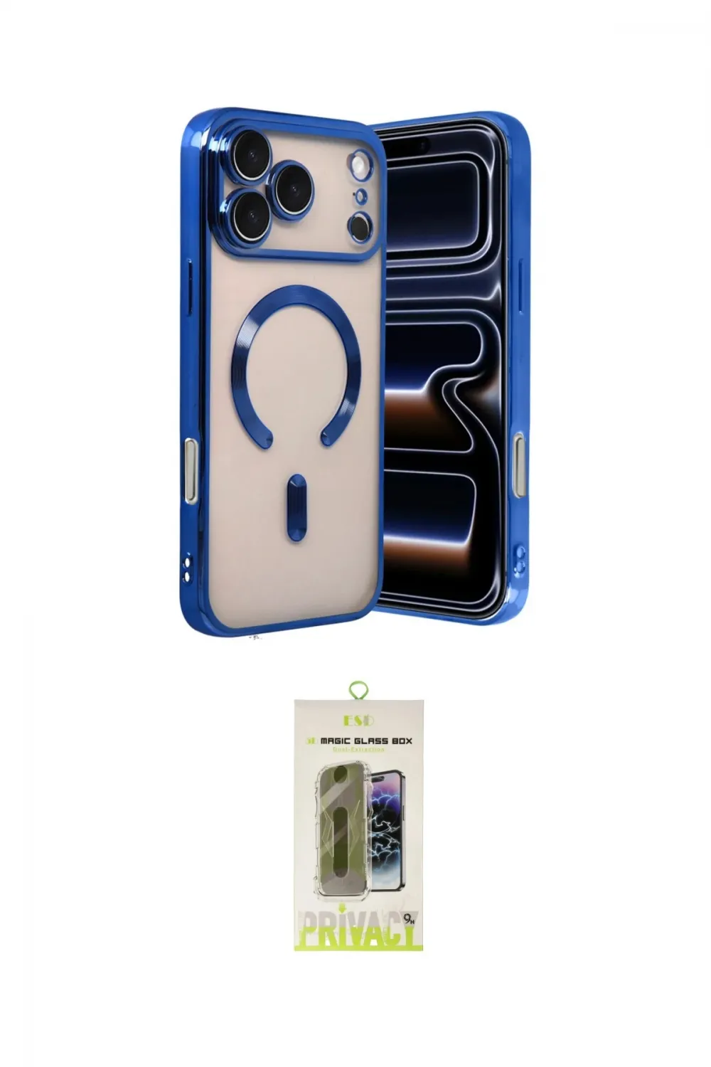 ieg™ iPhone 17 Pro Max Kılıf Nova Işık Özel Seri - Siyah Joko Magic 5D Hayalet Cam