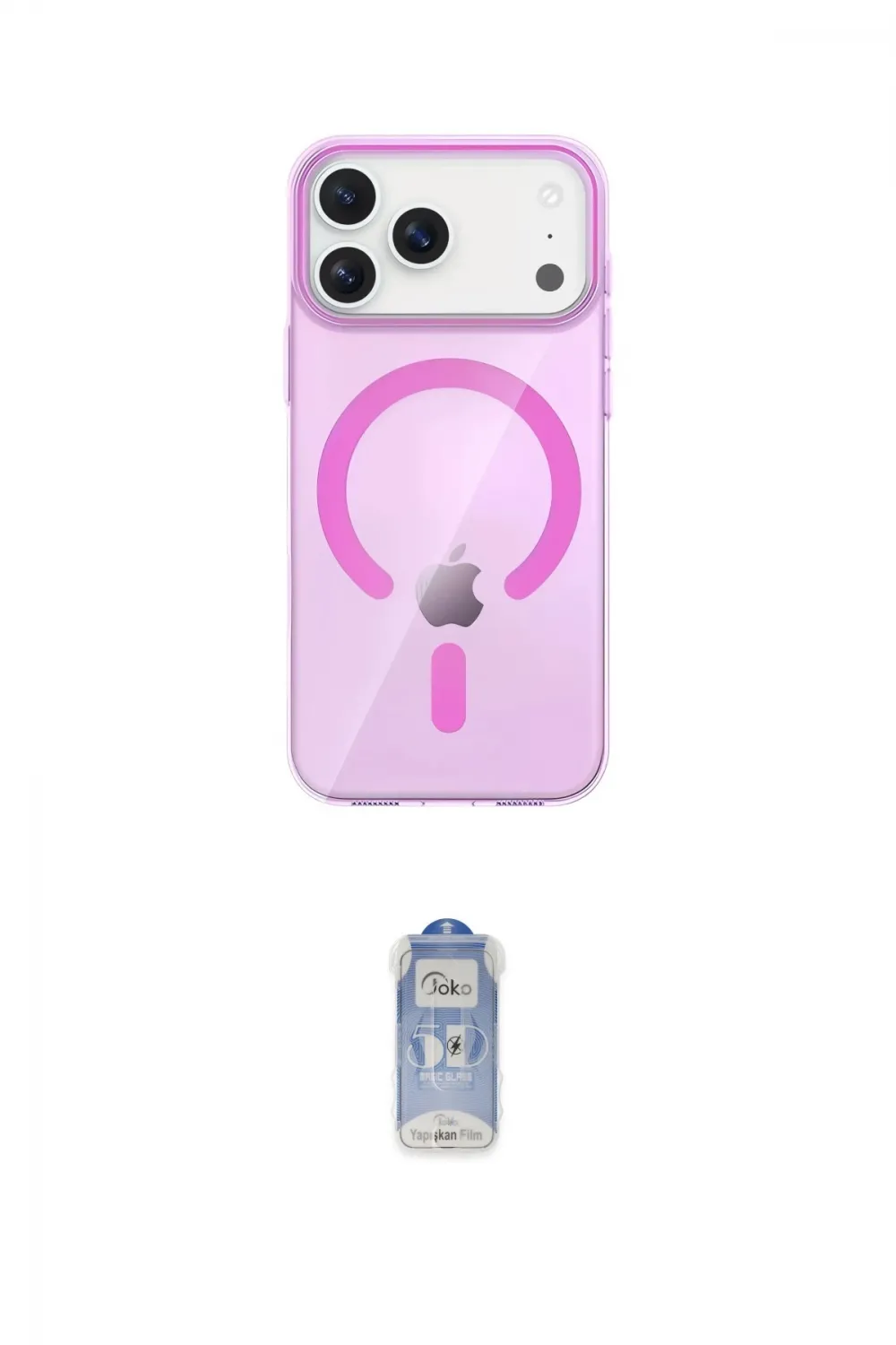 ieg™ iPhone 17 Pro Max Kılıf Pusula Form Özel Seri - Siyah Joko Magic 5D Cam