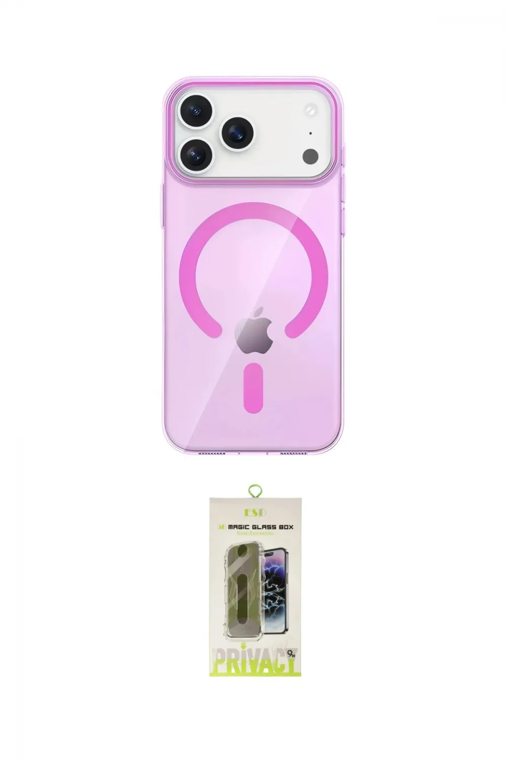 ieg™ iPhone 17 Pro Max Kılıf Pusula Form Özel Seri - Siyah Joko Magic 5D Hayalet Cam