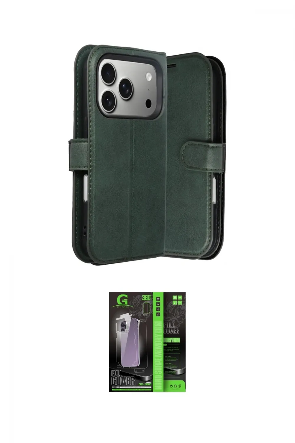 ieg™ iPhone 17 Pro Max Kılıf Siluet Işık Serisi - Siyah 360 Mat Full Body Arka Koruyucu