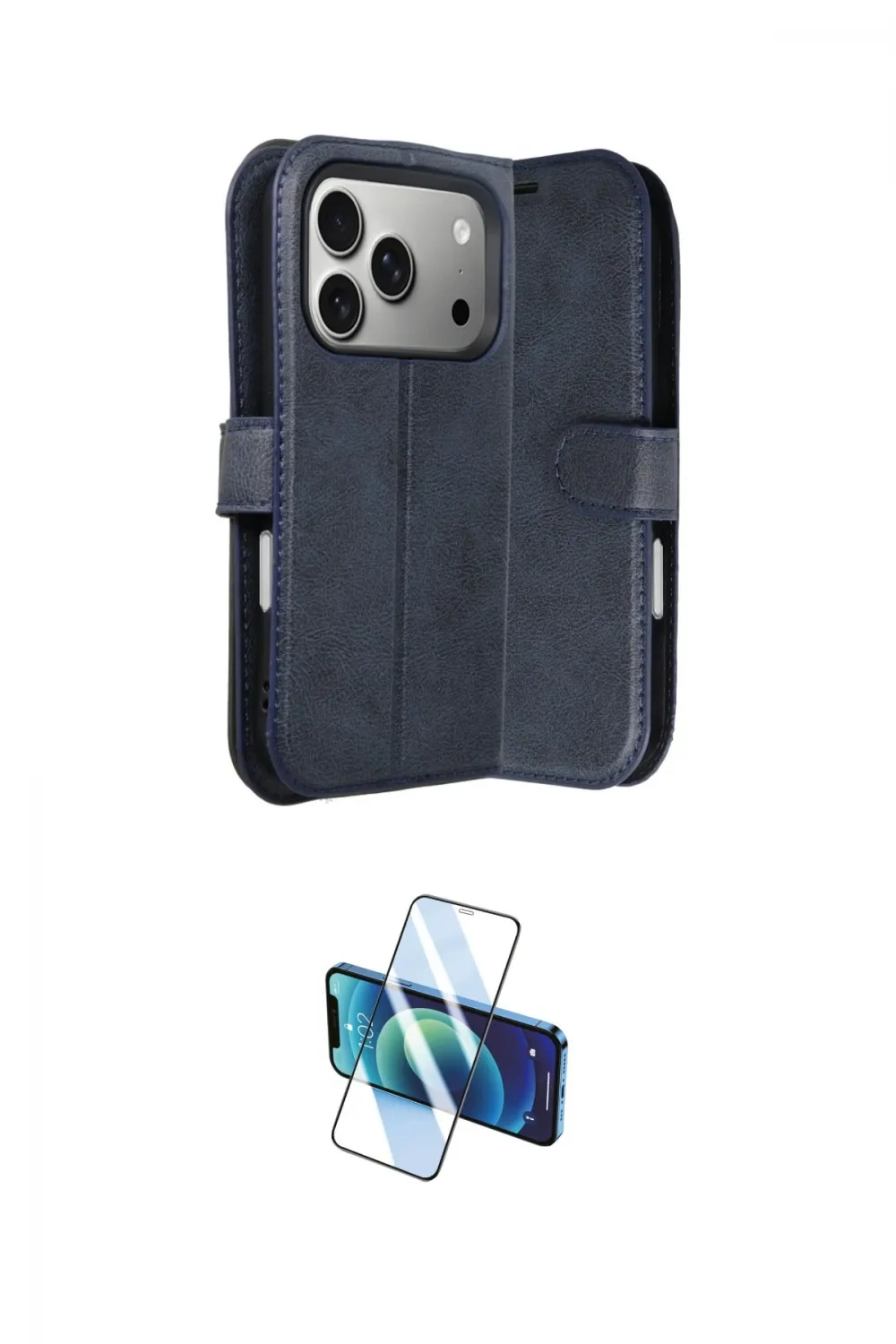 ieg™ iPhone 17 Pro Max Kılıf Siluet Işık Serisi - Siyah 3D Antistatik Cam Ekran Koruyucu