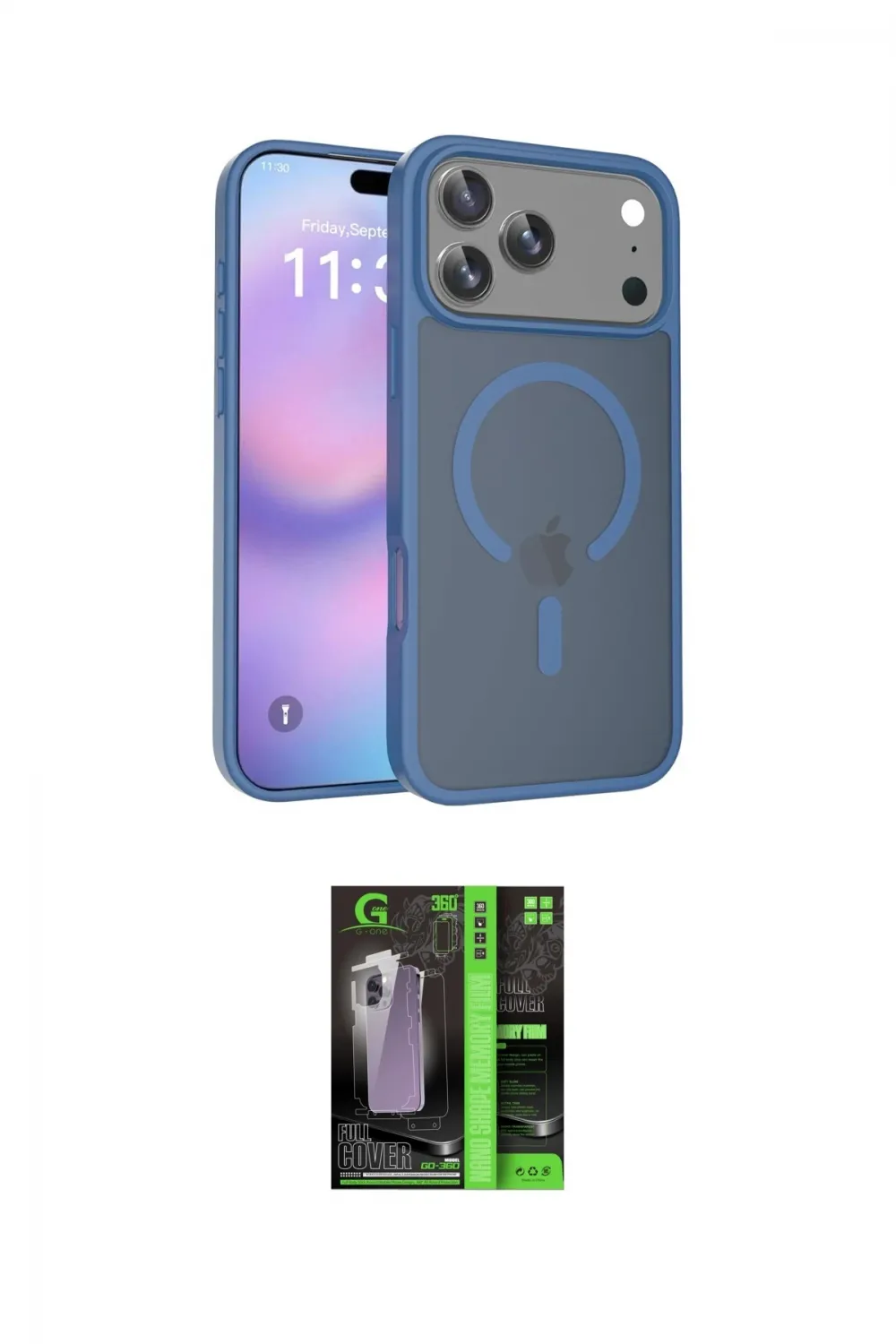 ieg™ iPhone 17 Pro Max Kılıf Siluet Minimal Prime - Şeffaf 360 Full Body Arka Koruyucu