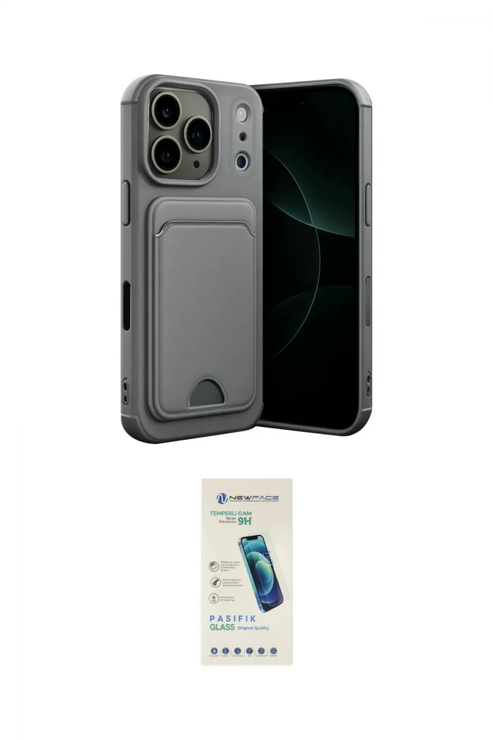ieg™ iPhone 17 Pro Max Kılıf Vadi Çizgi Prime - Şeffaf Pasifik Cam Ekran Koruyucu