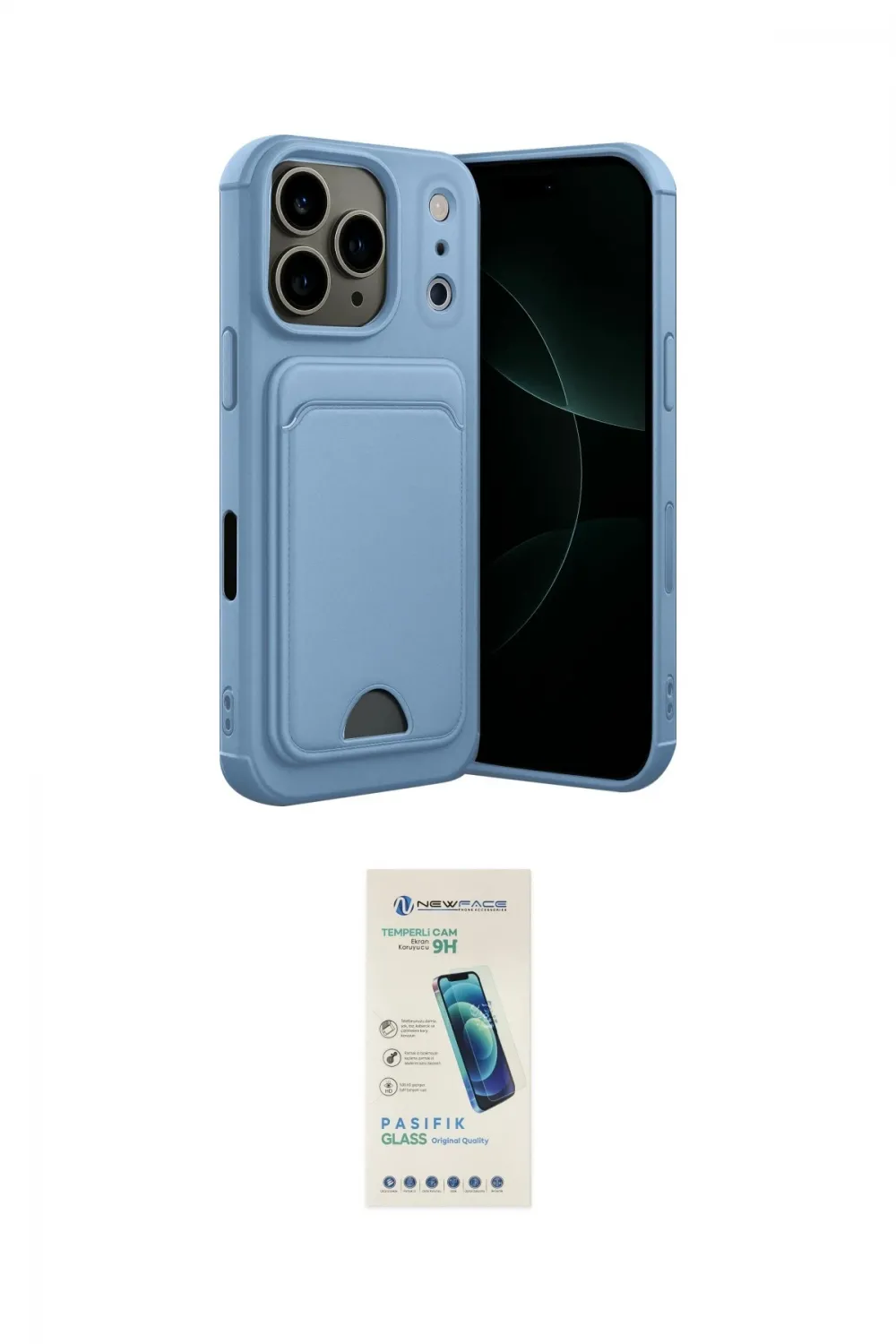 ieg™ iPhone 17 Pro Max Kılıf Vadi Çizgi Prime - Şeffaf Pasifik Cam Ekran Koruyucu