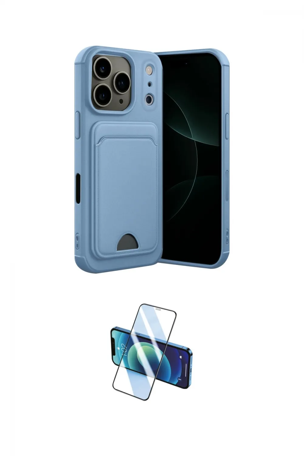 ieg™ iPhone 17 Pro Max Kılıf Vadi Çizgi Prime - Siyah 3D Antistatik Cam Ekran Koruyucu