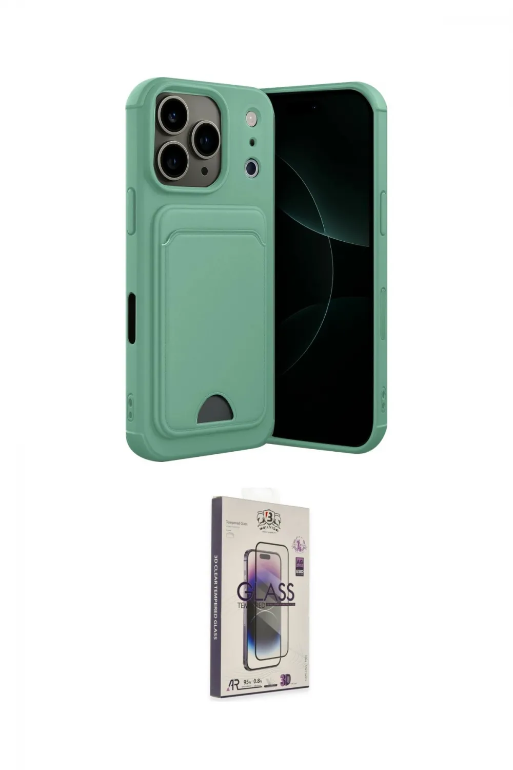 ieg™ iPhone 17 Pro Max Kılıf Vadi Çizgi Prime - Siyah Bilvis 3D Cam Ekran Koruyucu