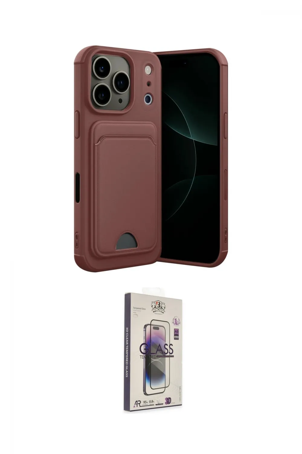 ieg™ iPhone 17 Pro Max Kılıf Vadi Çizgi Prime - Siyah Bilvis 3D Cam Ekran Koruyucu